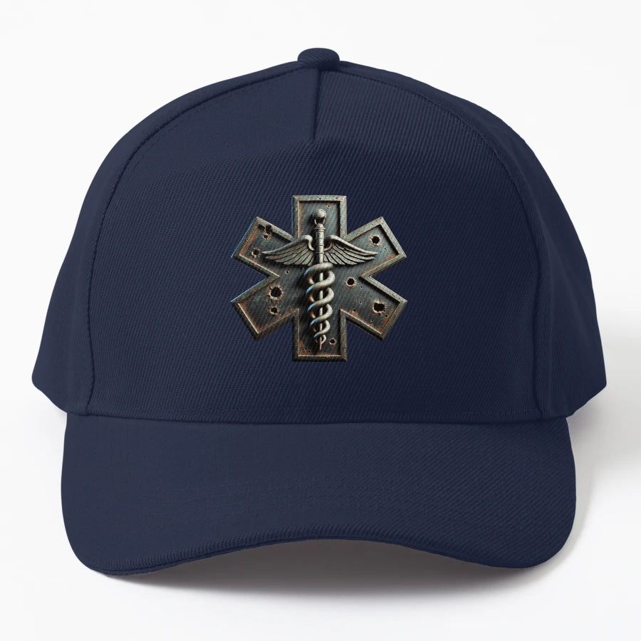 Medic Eskulap Sign Doctor Nurse Military Denim Baseball Cap - Snapback, Trucker Hat, Dad Hat, Denim Baseball Cap