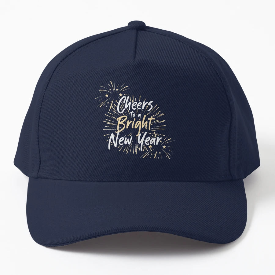 Cheers To Bright New Year Gold Firework OTTO Dad Hat - Snapback, Trucker Hat, Dad Hat, Denim Baseball Cap