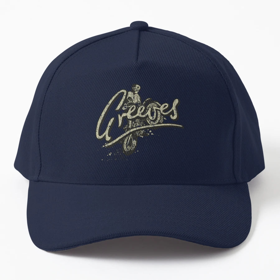 Greeves Motorcycles Jump 1951 Trucker Hat - Distressed - Snapback, Trucker Hat, Dad Hat, Denim Baseball Cap