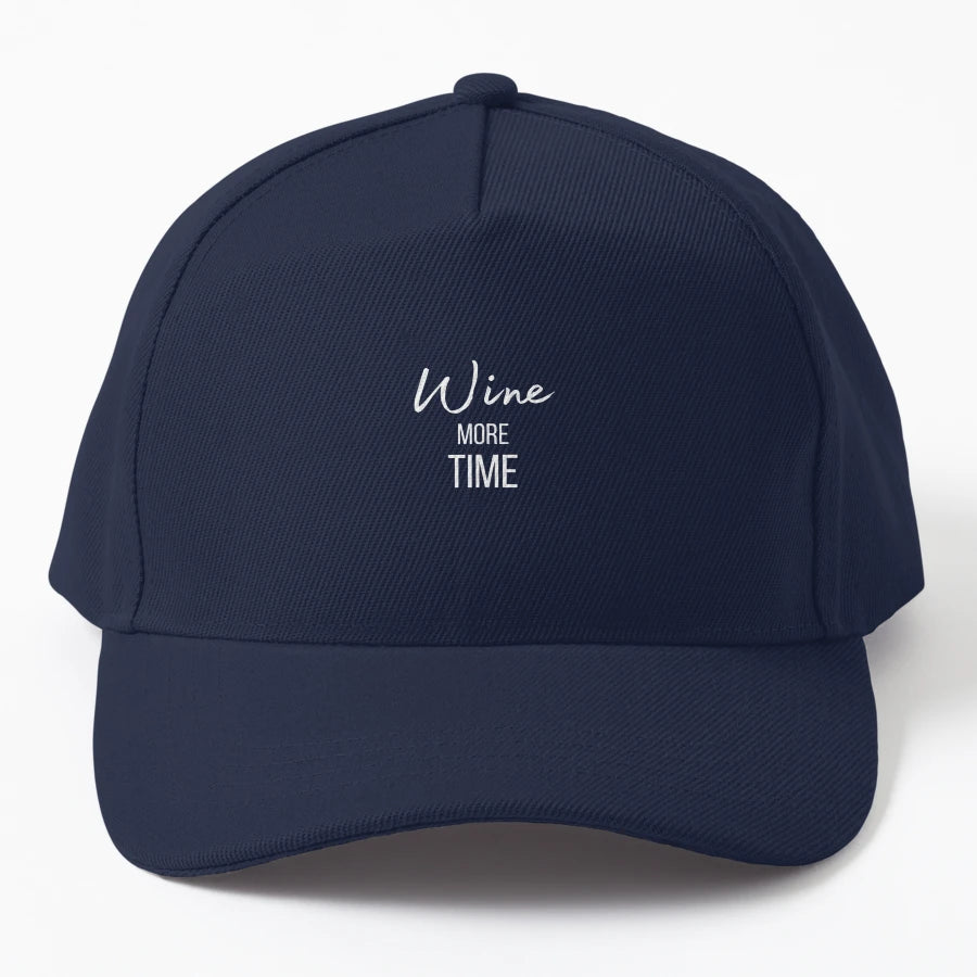 Wine More Time OTTO Dad Hat - Classic Cap - Snapback, Trucker Hat, Dad Hat, Denim Baseball Cap