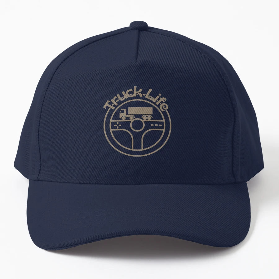 Truck Life Drive Truck Driver Denim Baseball Cap - Premium - Snapback, Trucker Hat, Dad Hat, Denim Baseball Cap