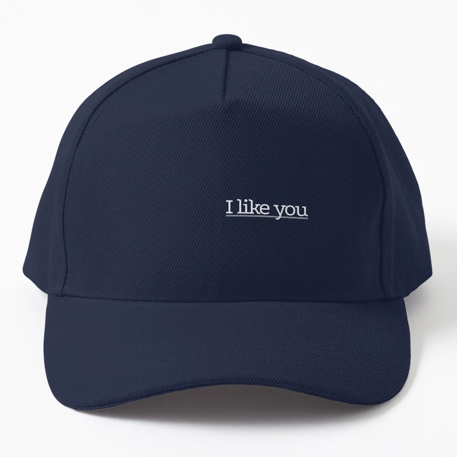 I Like You Small White OTTO Dad Hat - Classic Cap - Snapback, Trucker Hat, Dad Hat, Denim Baseball Cap