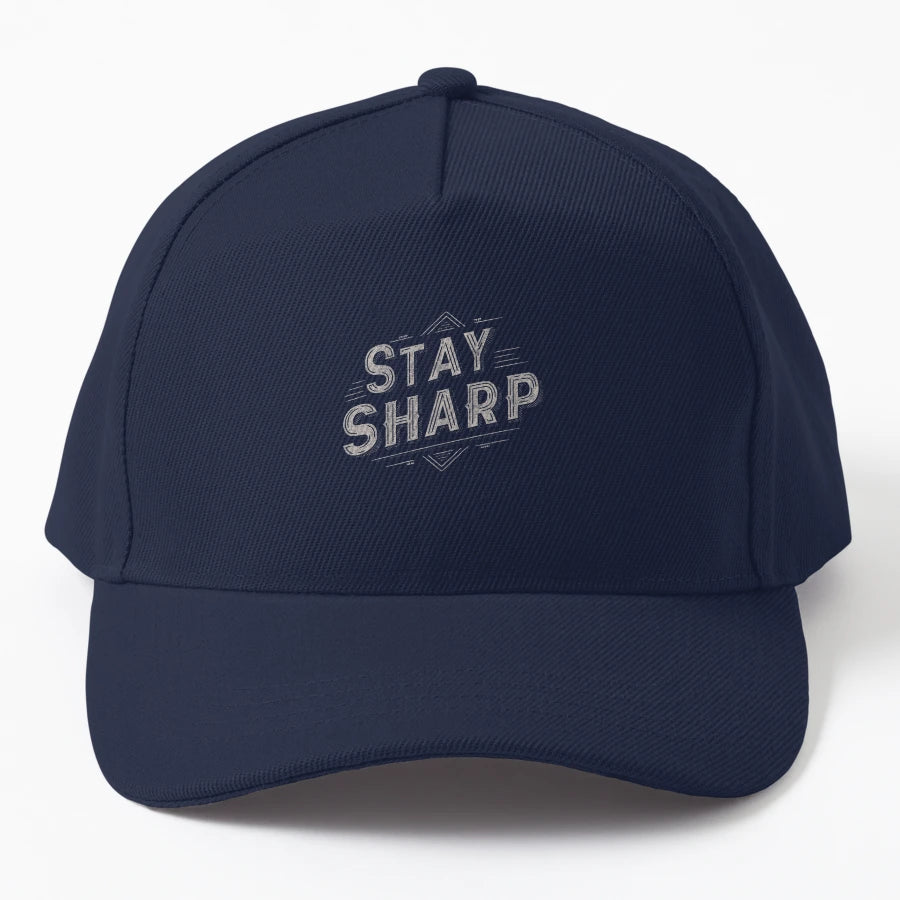 Stay Sharp Cut Through Noise OTTO Dad Hat - Unstructured - Snapback, Trucker Hat, Dad Hat, Denim Baseball Cap