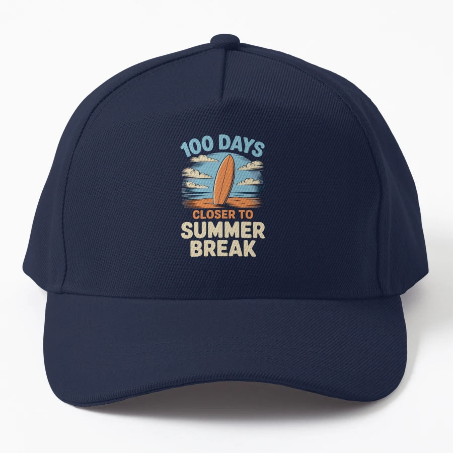 100 Days Closer To Summer Break Trucker Hat - Vintage - Snapback, Trucker Hat, Dad Hat, Denim Baseball Cap