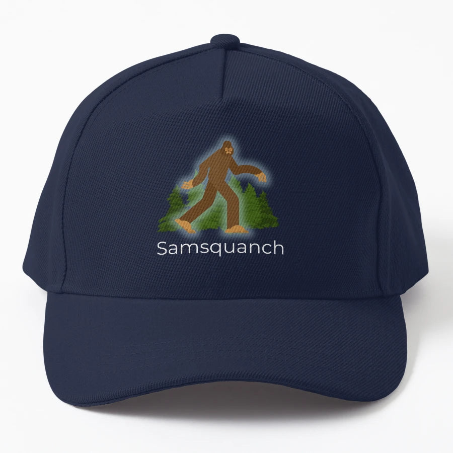 Samsquanch Trucker Hat - Exclusive Classic Style - Snapback, Trucker Hat, Dad Hat, Denim Baseball Cap
