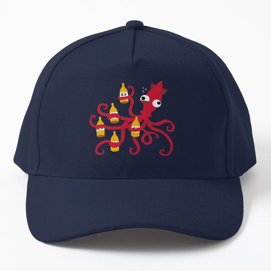 Drunk Squid New Era Snapback - Adjustable Fit - Snapback, Trucker Hat, Dad Hat, Denim Baseball Cap