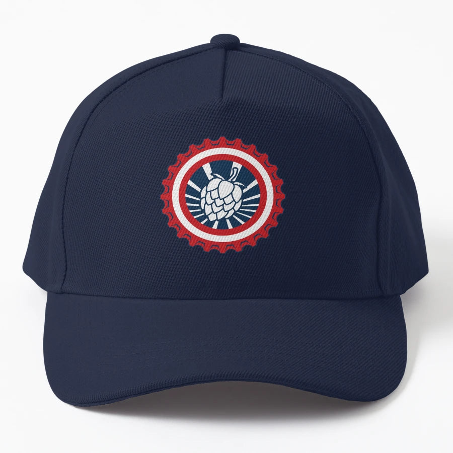 Hoppy Beer Is My Hero Denim Baseball Cap - Custom Embroidery - Snapback, Trucker Hat, Dad Hat, Denim Baseball Cap