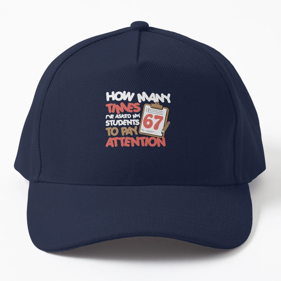67 Sixty Seven Number 67 Teacher Student Pay Trucker Hat - Snapback, Trucker Hat, Dad Hat, Denim Baseball Cap