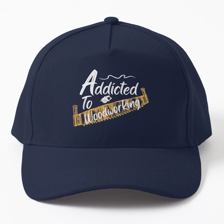 Addicted To Woodworking Woodworking New Era Snapback - Snapback, Trucker Hat, Dad Hat, Denim Baseball Cap