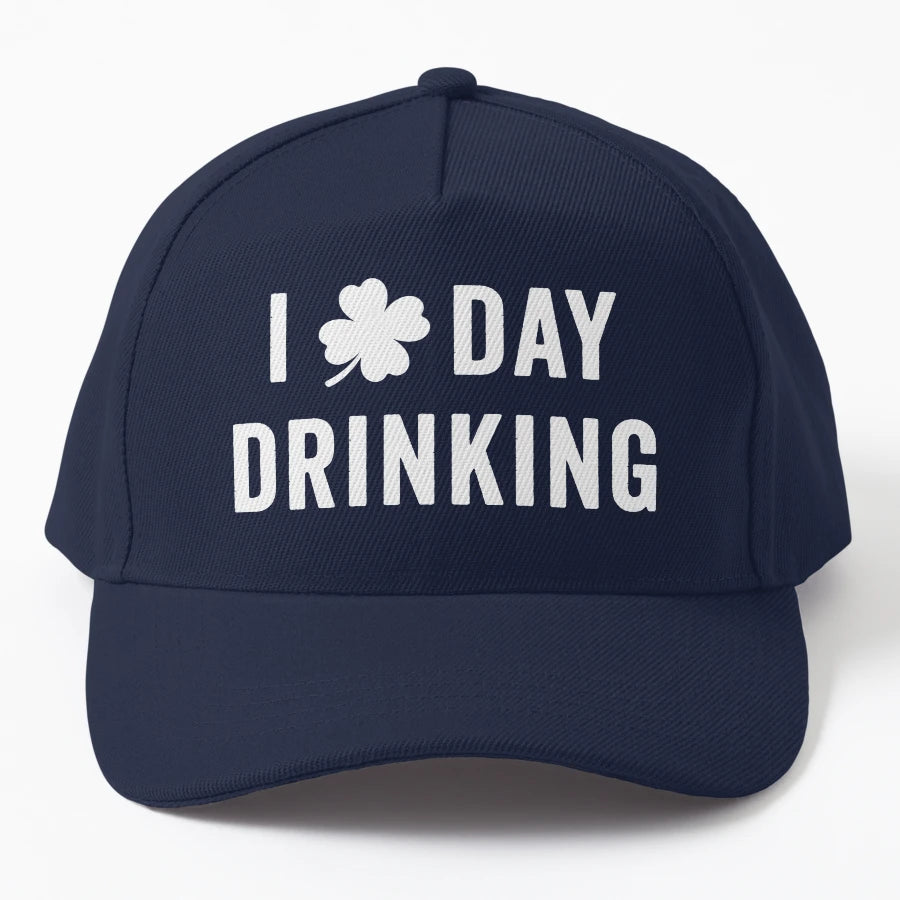 I Love Day Drinking Funny St Patricks New Era Snapback - Snapback, Trucker Hat, Dad Hat, Denim Baseball Cap
