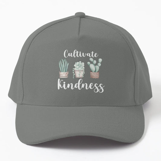 Cultivate Kindness Succulents Design Trucker Hat - Structure - Snapback, Trucker Hat, Dad Hat, Denim Baseball Cap