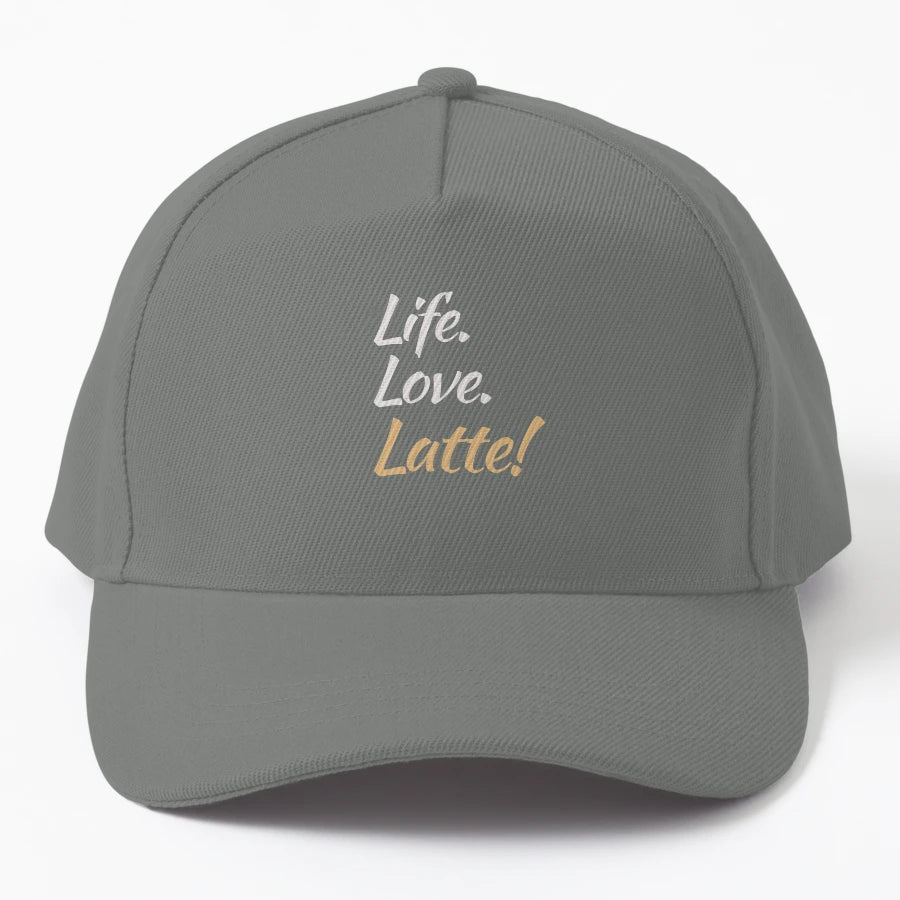 Life Love Latte OTTO Dad Hat - Classic Cap - Snapback, Trucker Hat, Dad Hat, Denim Baseball Cap