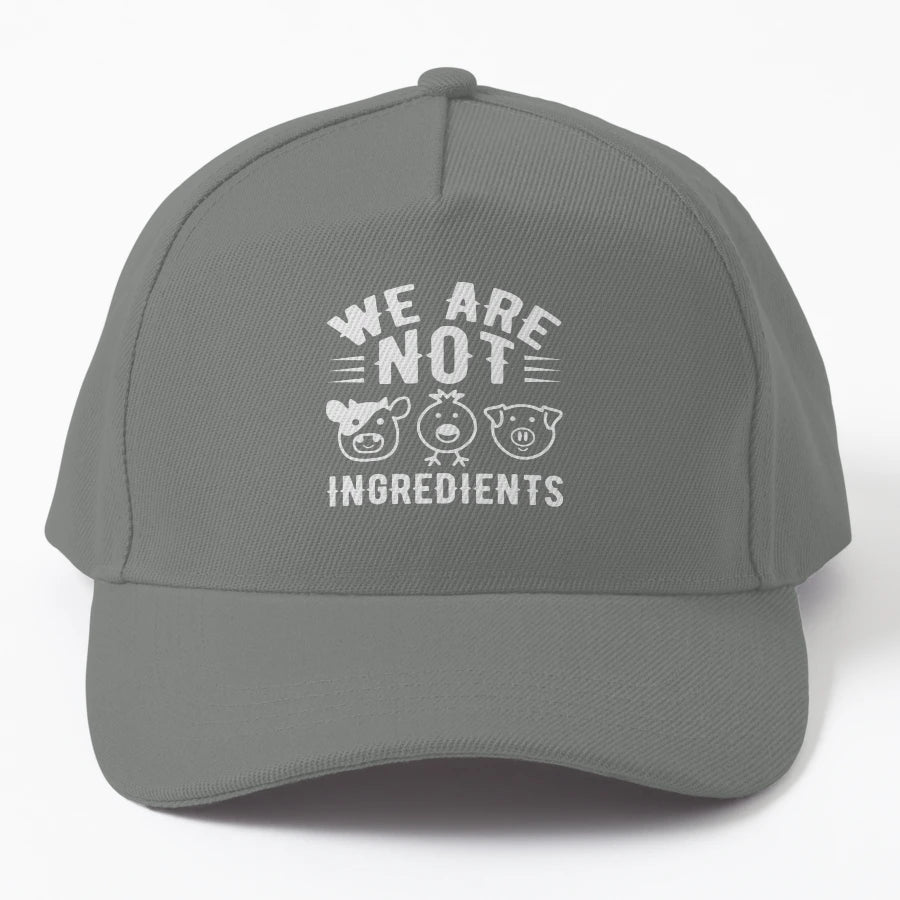 We Are Not Ingredients Vegan Life Trucker Hat - Vintage - Snapback, Trucker Hat, Dad Hat, Denim Baseball Cap