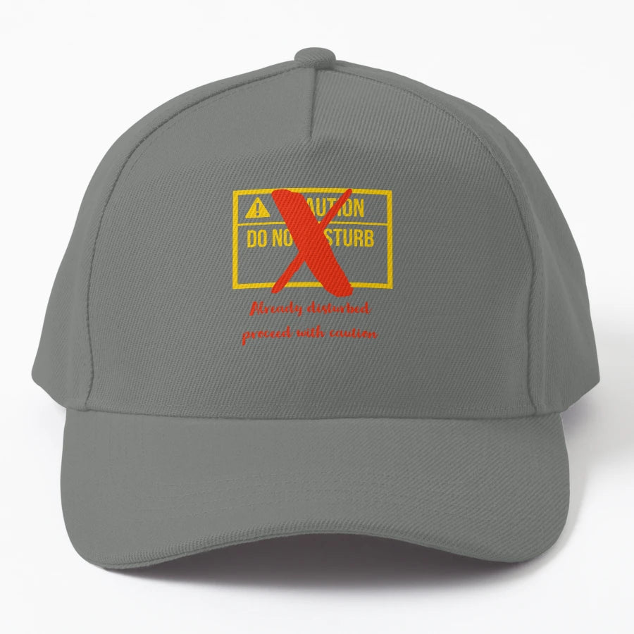 Do Not Disturb Denim Baseball Cap - Aesthetic Design - Snapback, Trucker Hat, Dad Hat, Denim Baseball Cap