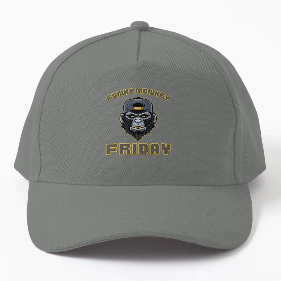 Funky Monkey Friday Trucker Hat - Unstructured Premium - Snapback, Trucker Hat, Dad Hat, Denim Baseball Cap