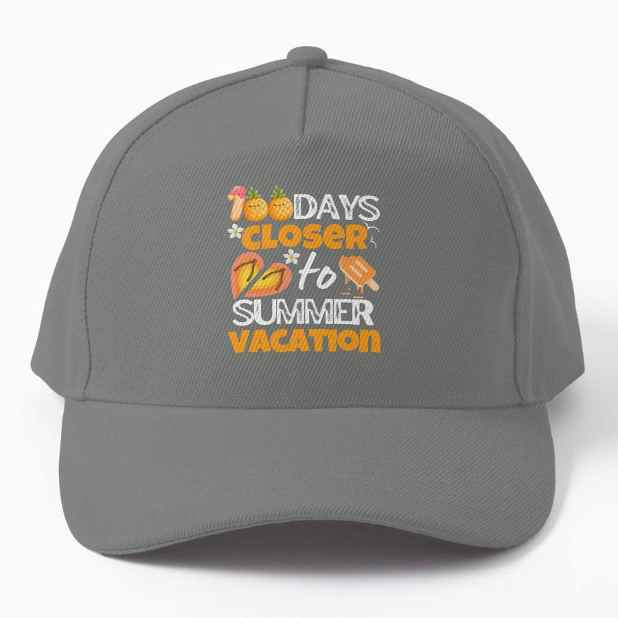 100 Days Closer To Summer Vacation Trucker Hat - Premium - Snapback, Trucker Hat, Dad Hat, Denim Baseball Cap