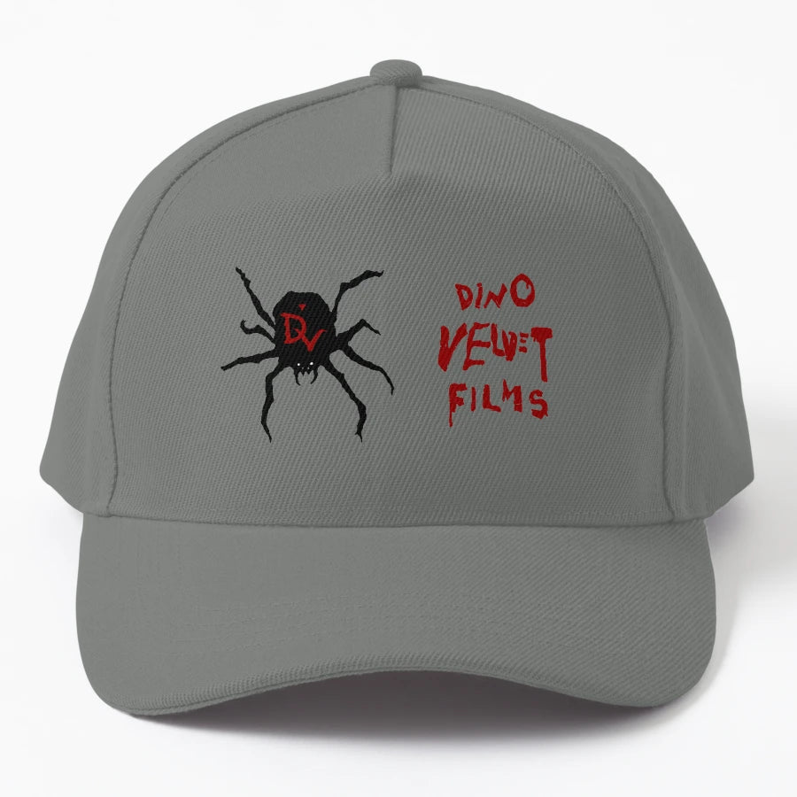 Dino Velvet Films Denim Baseball Cap - Washed Cotton - Snapback, Trucker Hat, Dad Hat, Denim Baseball Cap