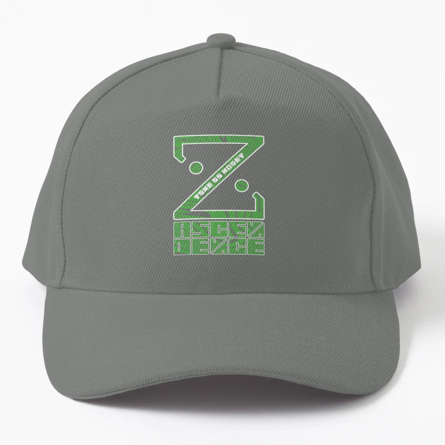 Ascendence Time Is Money Green White Lines OTTO Dad Hat - Snapback, Trucker Hat, Dad Hat, Denim Baseball Cap