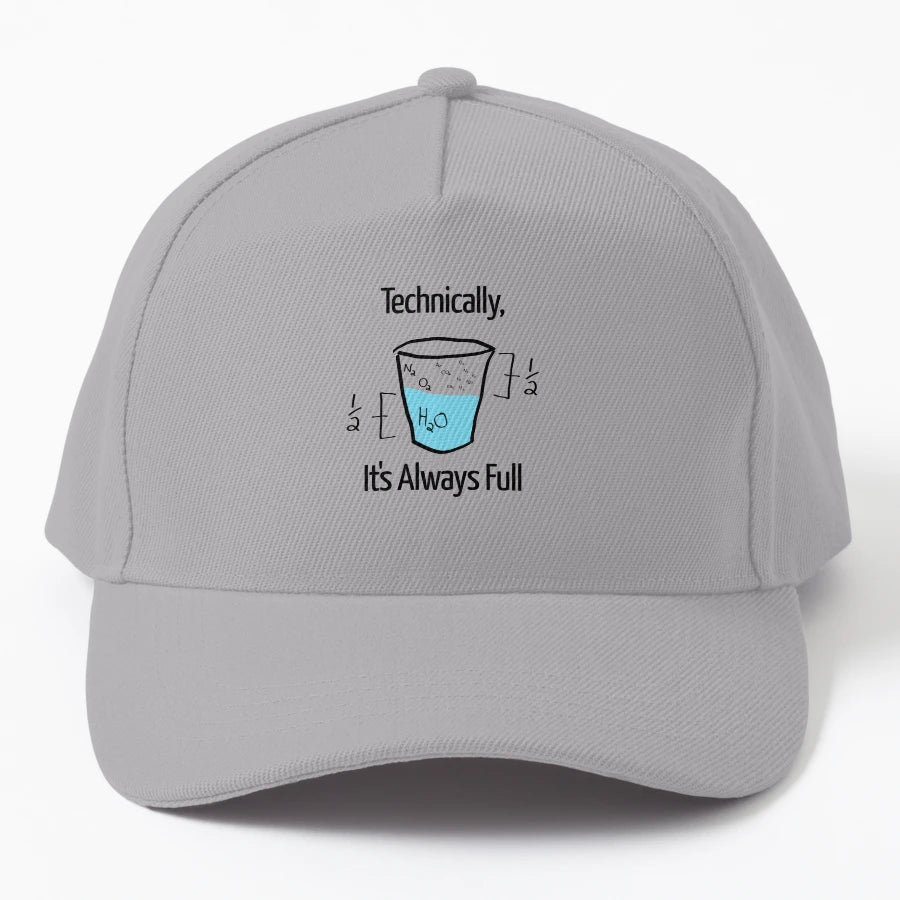 Science Is Optimistic Denim Baseball Cap - High-Quality - Snapback, Trucker Hat, Dad Hat, Denim Baseball Cap
