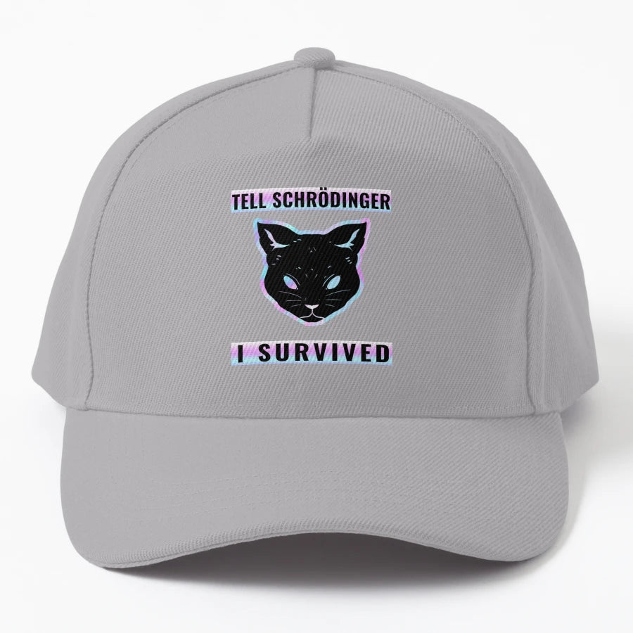 Tell Schrodinger I Survived New Era Snapback - Premium - Snapback, Trucker Hat, Dad Hat, Denim Baseball Cap