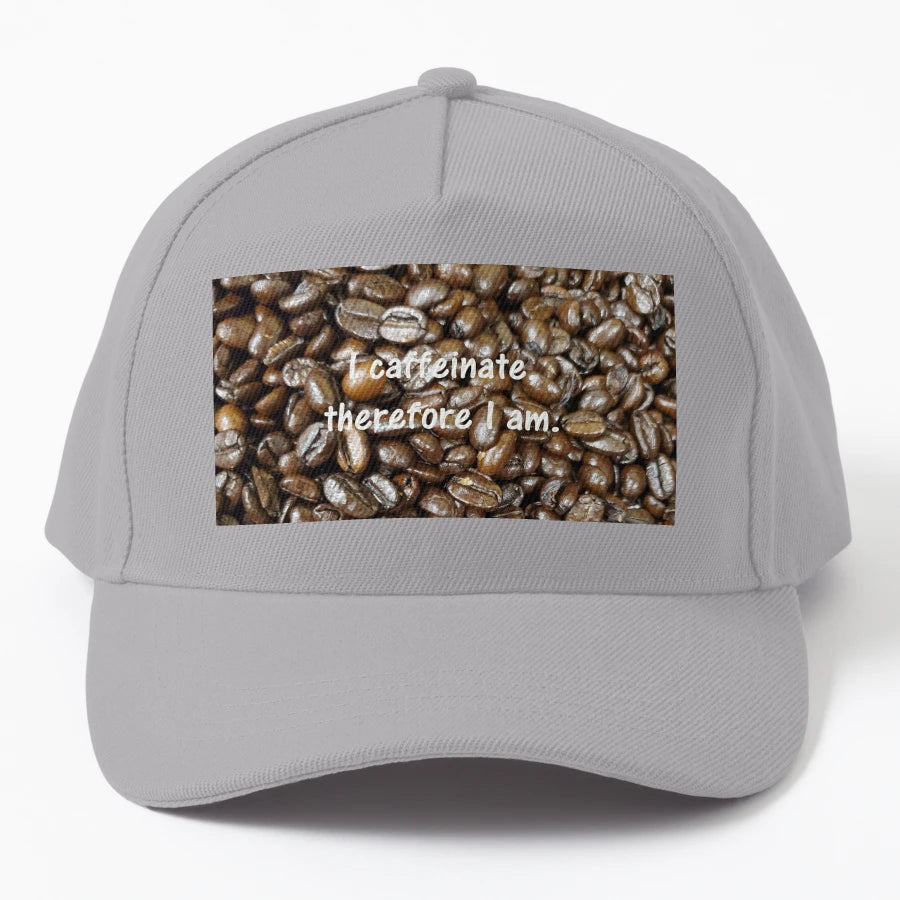 Coffee Fanatics I Caffeinate Therefore I Am Trucker Hat - Snapback, Trucker Hat, Dad Hat, Denim Baseball Cap