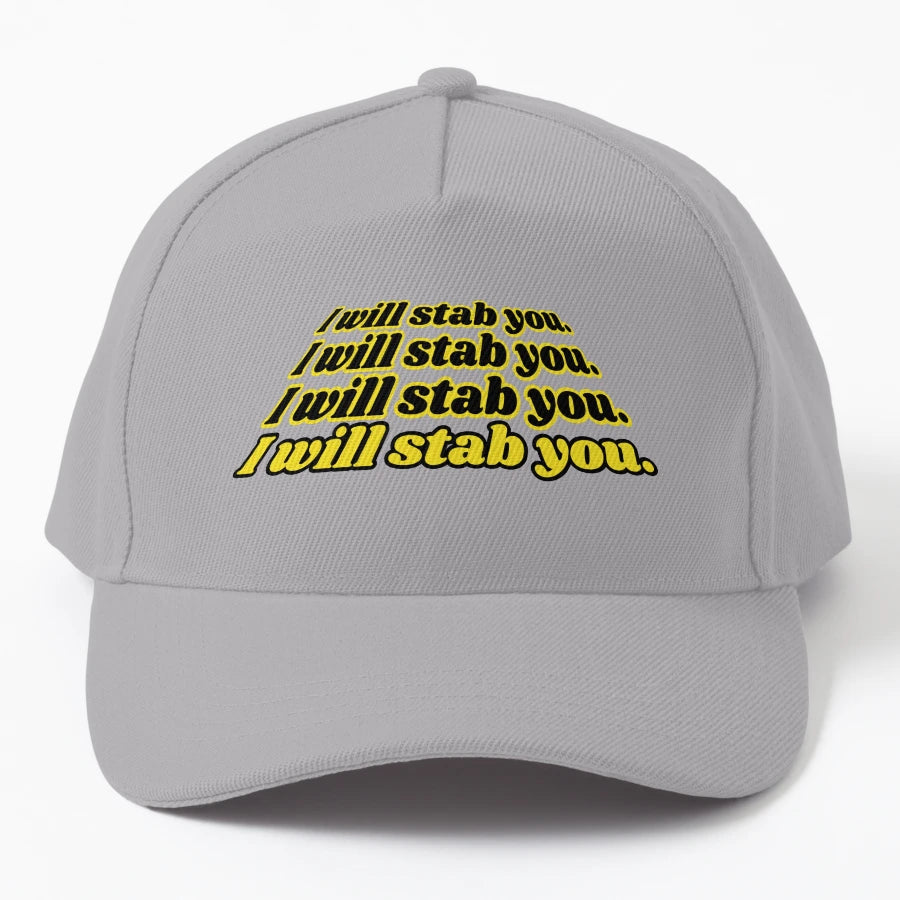 I Will Stab You Rocking Doctor Life Star Denim Baseball Cap - Snapback, Trucker Hat, Dad Hat, Denim Baseball Cap
