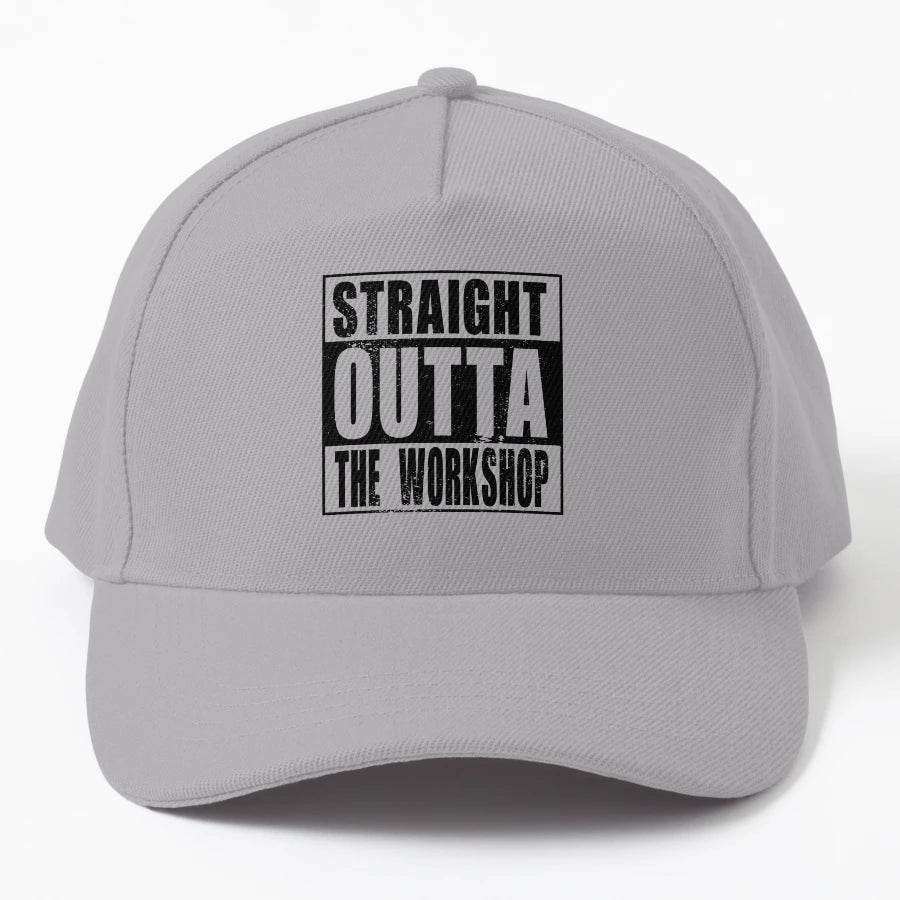 Straight Outta Workshop Black New Era Snapback - Exclusive - Snapback, Trucker Hat, Dad Hat, Denim Baseball Cap