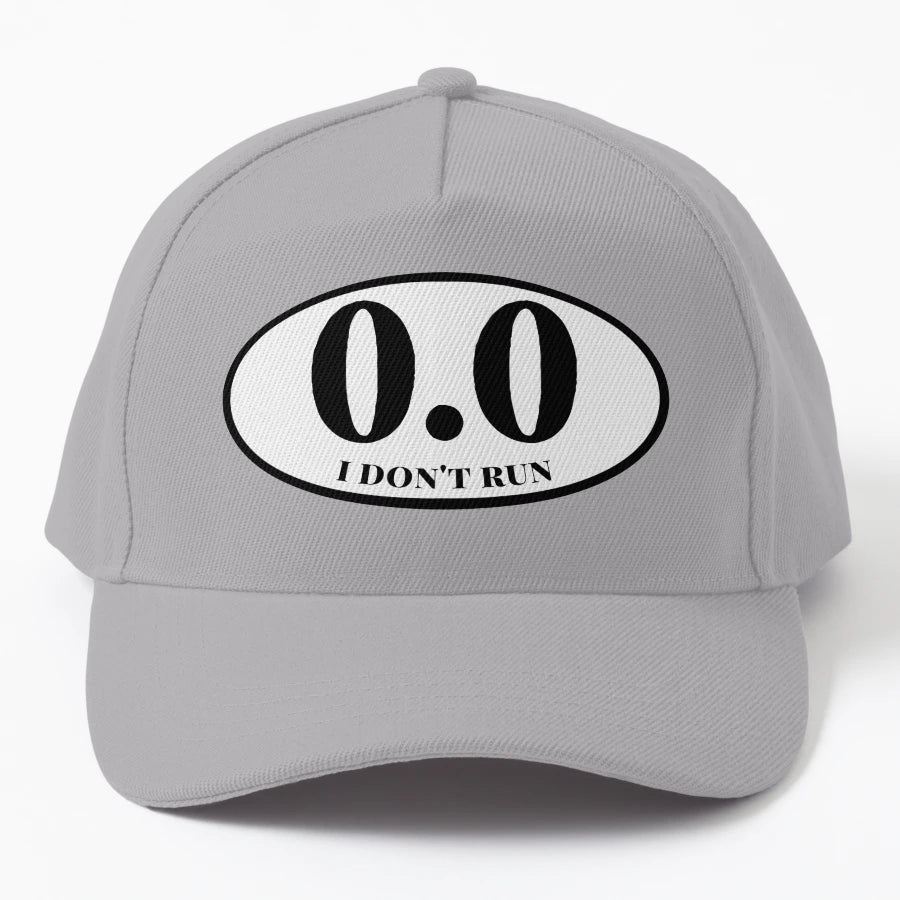 0 0 I Dont Run Marathons Denim Baseball Cap - Premium - Snapback, Trucker Hat, Dad Hat, Denim Baseball Cap