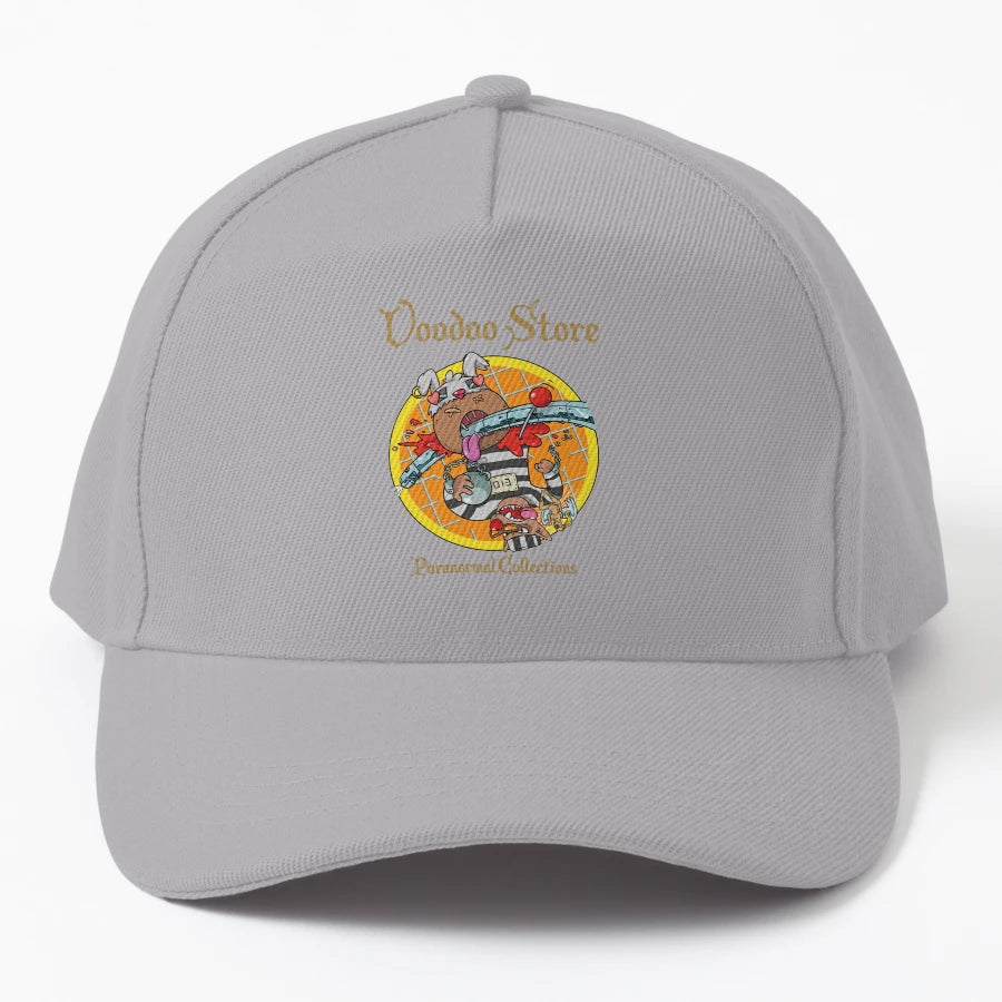 Voodoo Crazy Train Brand 5 Denim Baseball Cap - Distressed - Snapback, Trucker Hat, Dad Hat, Denim Baseball Cap