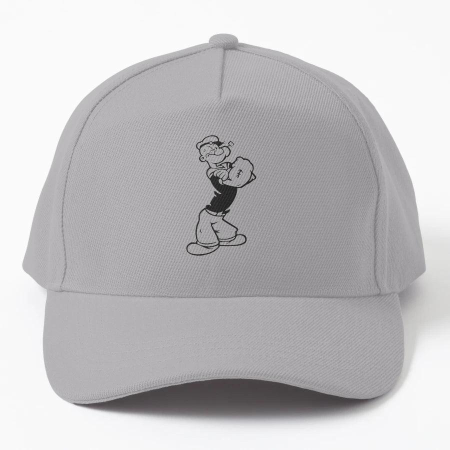 Popeye Denim Baseball Cap - Outdoor Style - Snapback, Trucker Hat, Dad Hat, Denim Baseball Cap