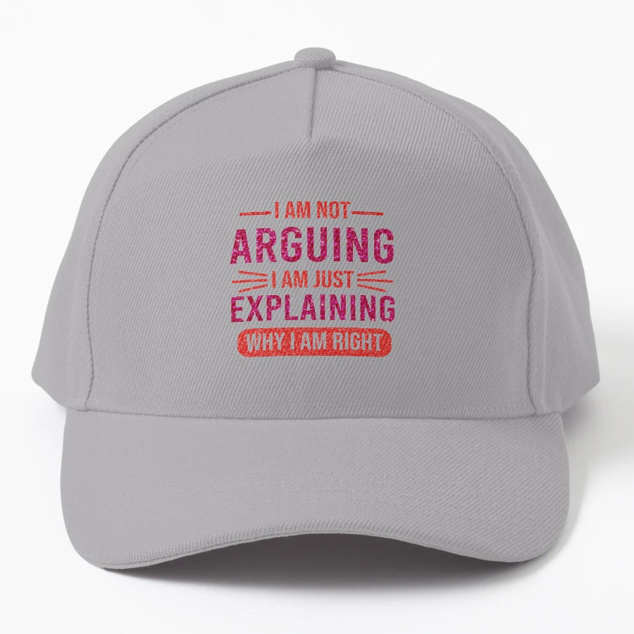 I Am Not Arguing Im Just Explaining Why Denim Baseball Cap - Snapback, Trucker Hat, Dad Hat, Denim Baseball Cap