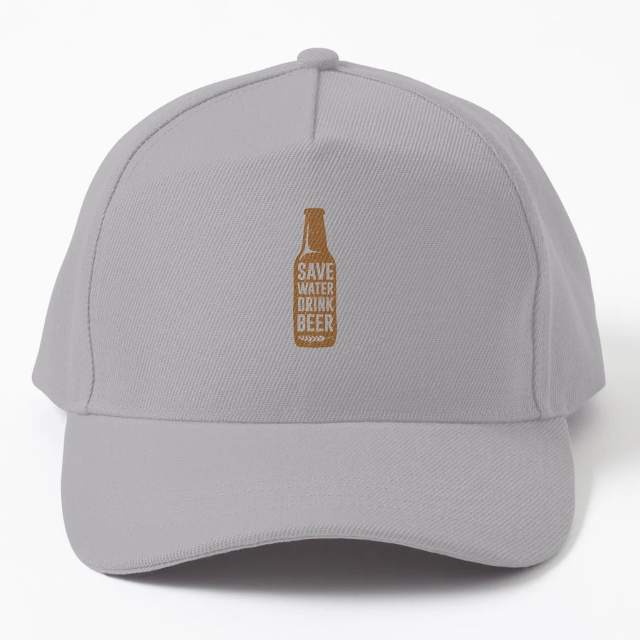 Obv Save Water Drink Beer 3 OTTO Dad Hat - Premium Stitching - Snapback, Trucker Hat, Dad Hat, Denim Baseball Cap
