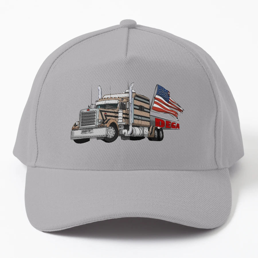 Talladega Peterbilt American Flag America Pre OTTO Dad Hat - Snapback, Trucker Hat, Dad Hat, Denim Baseball Cap
