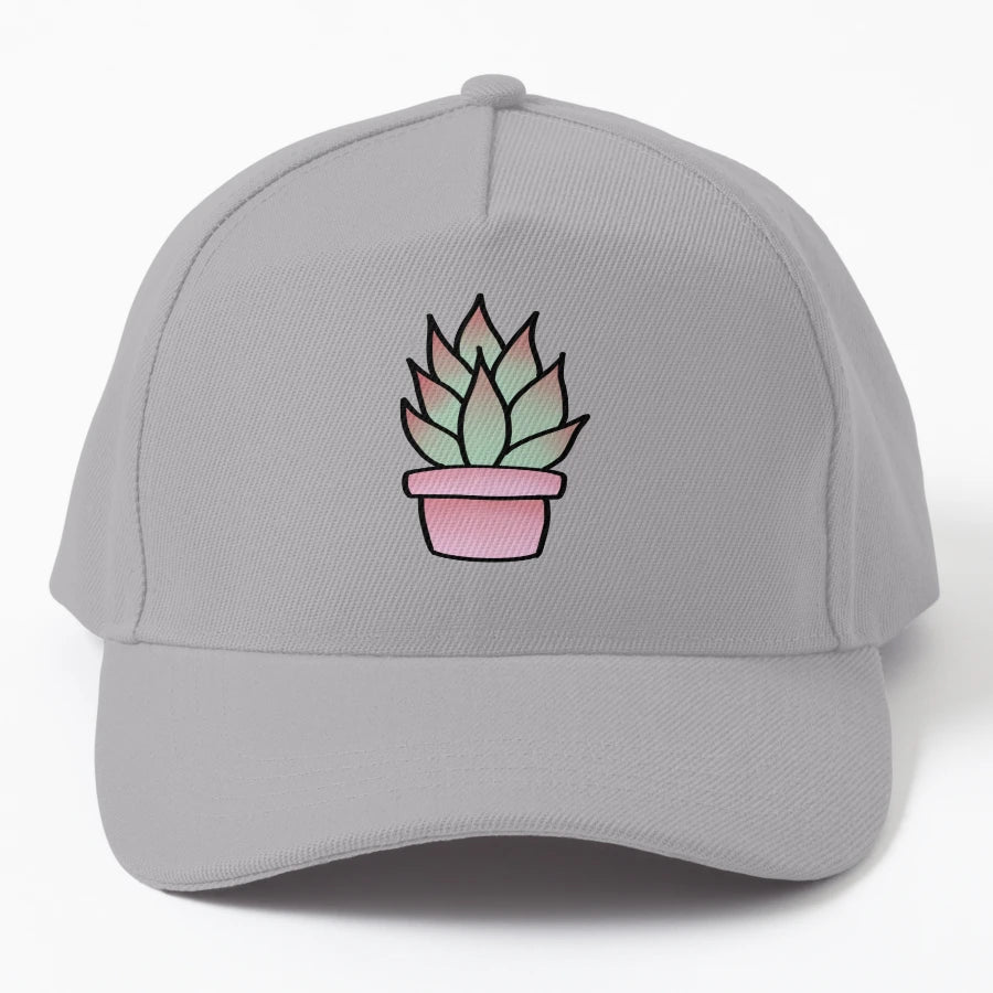 Cutesy Succulent New Era Snapback - Distressed Unique Art - Snapback, Trucker Hat, Dad Hat, Denim Baseball Cap