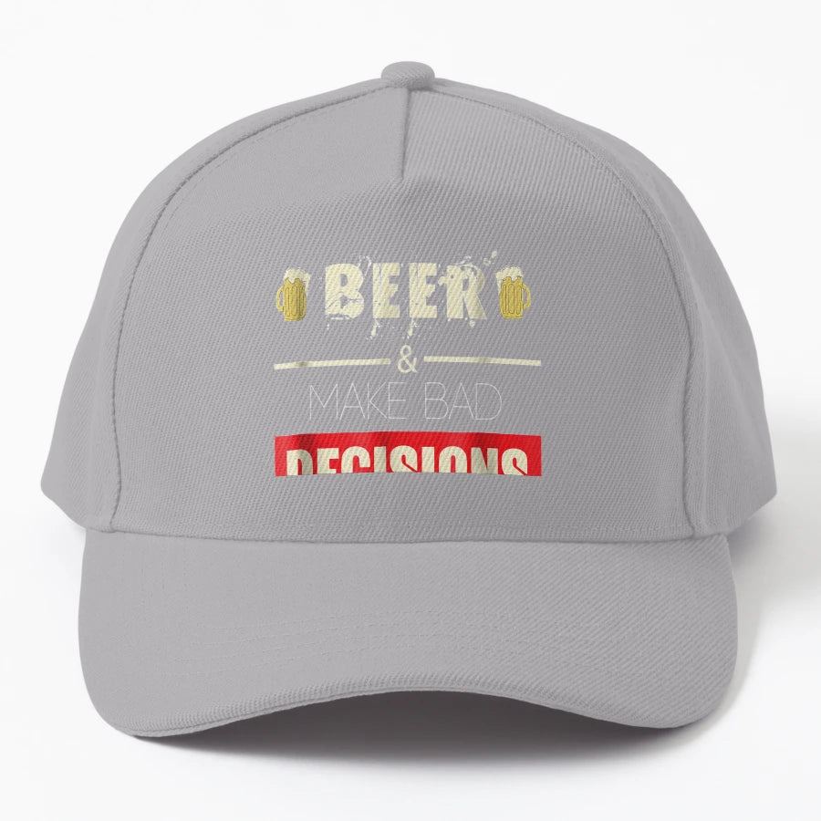 Lets Drink Beer And Make Bad Decisions T Shirt Trucker Hat - Snapback, Trucker Hat, Dad Hat, Denim Baseball Cap