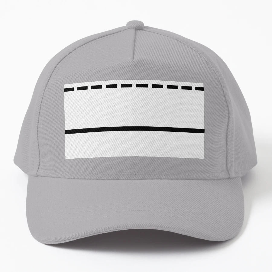 Dark Single Black Lines And Dotted Line OTTO Dad Hat - Snapback, Trucker Hat, Dad Hat, Denim Baseball Cap