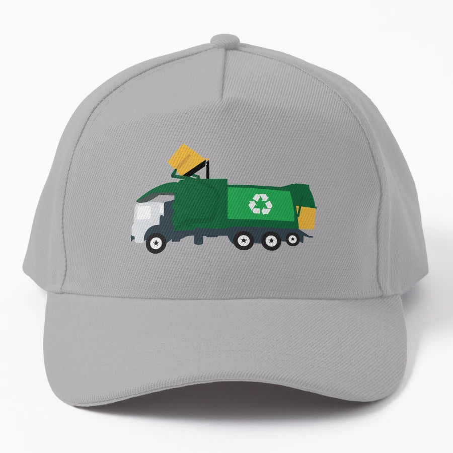 Recycling Garbage Truck Trucker Hat - Unique Gift for - Snapback, Trucker Hat, Dad Hat, Denim Baseball Cap