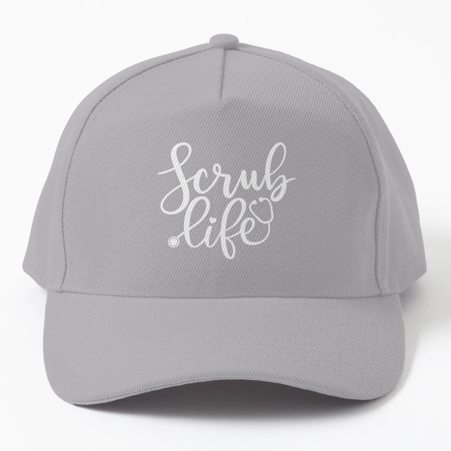 Scrub Life Nurse Gift White Grey New Era Snapback - Premium - Snapback, Trucker Hat, Dad Hat, Denim Baseball Cap