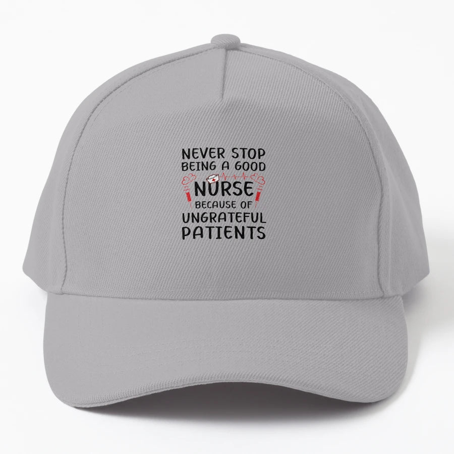Never Stop Being Good Nurse Frontline Warriors OTTO Dad Hat - Snapback, Trucker Hat, Dad Hat, Denim Baseball Cap