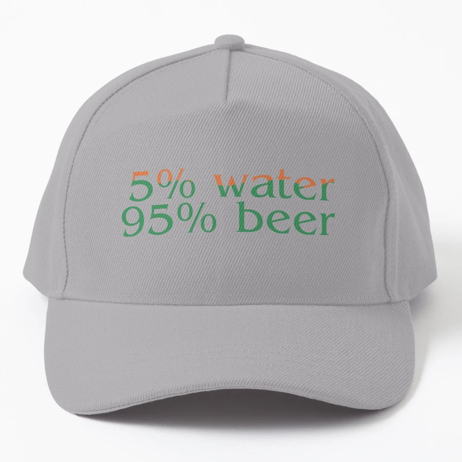 Irish Beer Funny Beers 5 Water 95 Beer New Era Snapback - Snapback, Trucker Hat, Dad Hat, Denim Baseball Cap