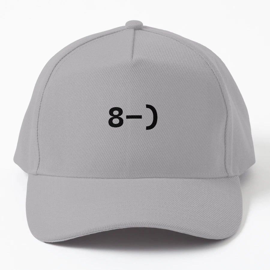 Smiley Nerd Center Aligned OTTO Dad Hat - Vintage Aesthetic - Snapback, Trucker Hat, Dad Hat, Denim Baseball Cap