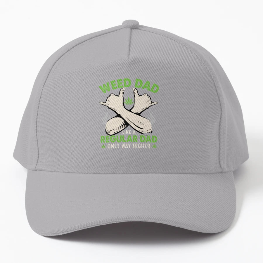 Weed Dad Like Regular Dad Only Way Higher Trucker Hat - Snapback, Trucker Hat, Dad Hat, Denim Baseball Cap