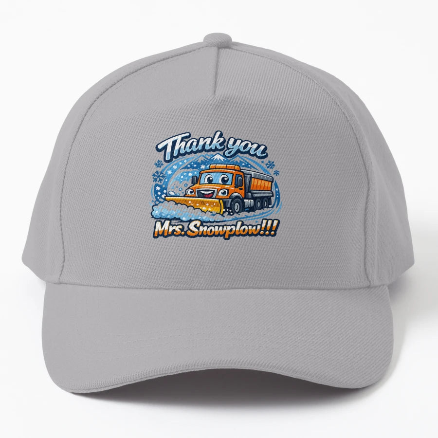 Thank You Mrs Snowplow Denim Baseball Cap - Ideal Present - Snapback, Trucker Hat, Dad Hat, Denim Baseball Cap