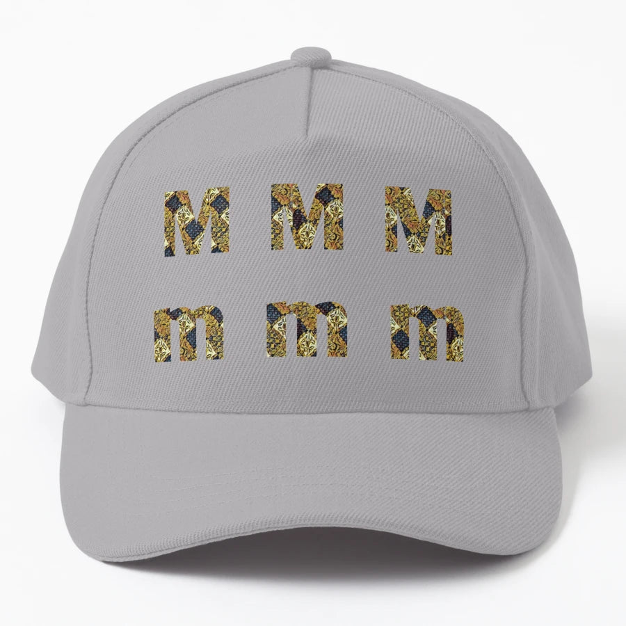 M Write Your Name Denim Baseball Cap - Unstructured Classic - Snapback, Trucker Hat, Dad Hat, Denim Baseball Cap