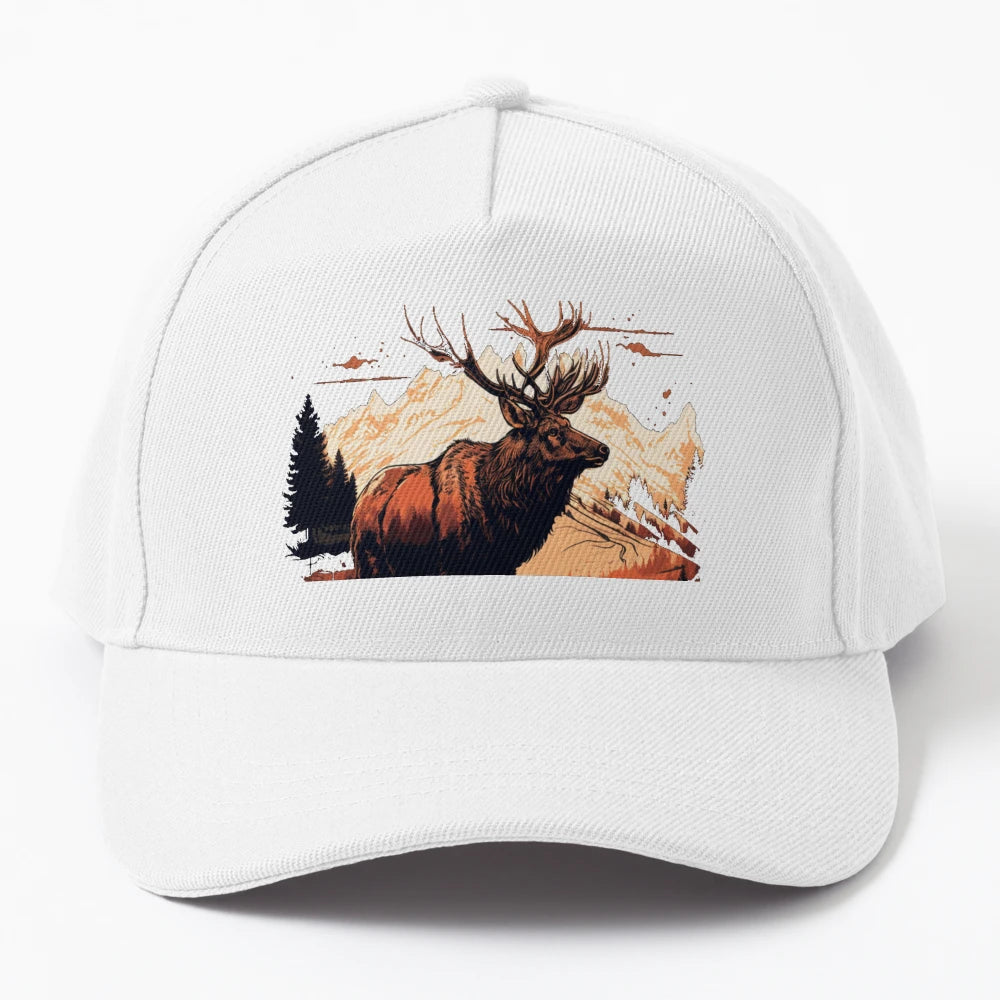 Stylish Bull Elk OTTO Dad Hat - Adjustable Fit - Snapback, Trucker Hat, Dad Hat, Denim Baseball Cap