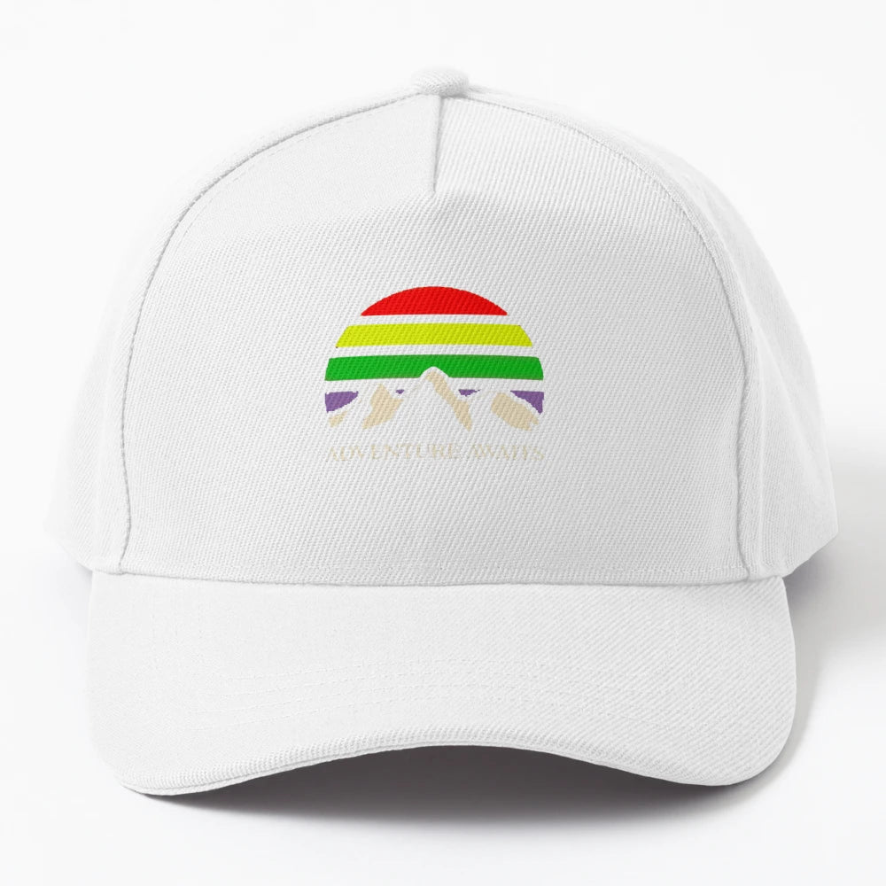 Adventure Await Trucker Hat - Vintage Style - Snapback, Trucker Hat, Dad Hat, Denim Baseball Cap