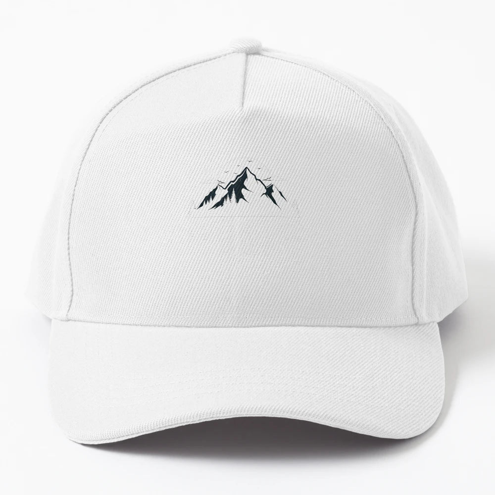 Adventure Awaits Mountain Nature Explore New Era Snapback - Snapback, Trucker Hat, Dad Hat, Denim Baseball Cap