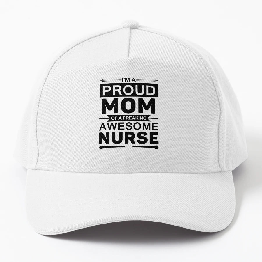 Im Proud Mom Freaking Awesome Nurse New Era Snapback - Snapback, Trucker Hat, Dad Hat, Denim Baseball Cap