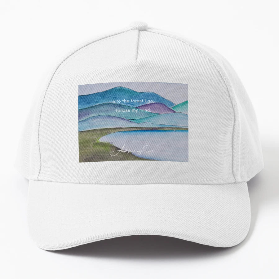 Into Forest I Go To Lose My Mind And Denim Baseball Cap - Snapback, Trucker Hat, Dad Hat, Denim Baseball Cap