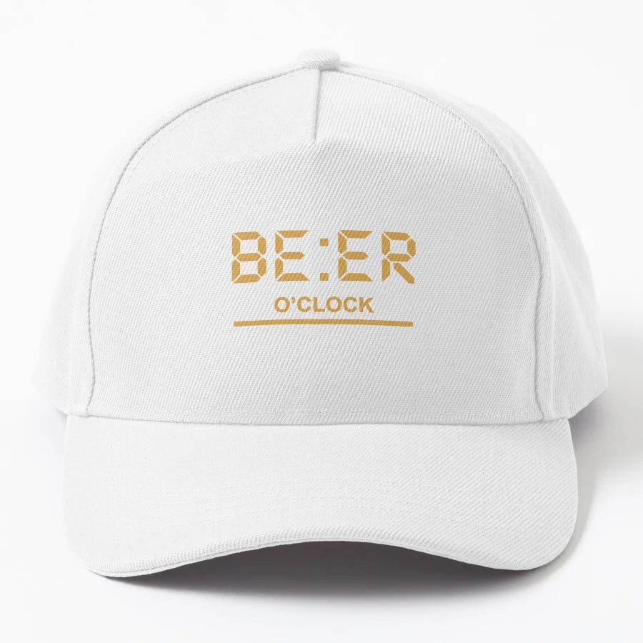 Beer 2 Denim Baseball Cap - Minimalist Style - Snapback, Trucker Hat, Dad Hat, Denim Baseball Cap